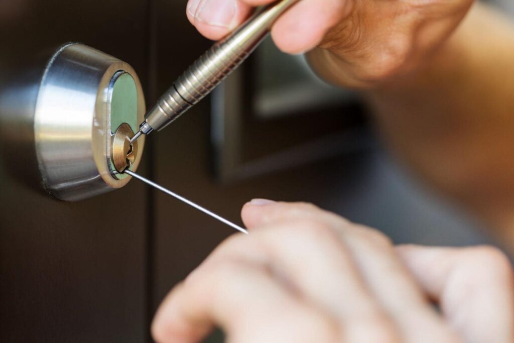 locksmith unlocking door